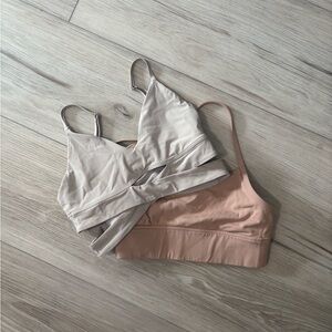 Lululemon Beige and Pink Bras